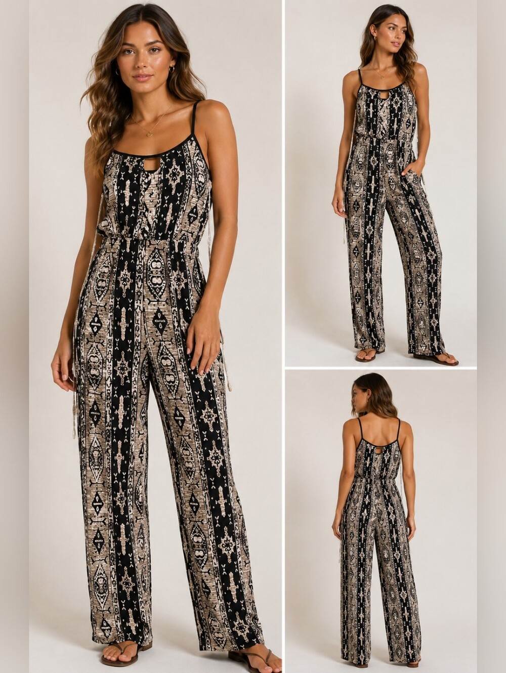 🍋‍🟩Nicole by Nicole Miller • Black & White Jumpsuit • Size Small